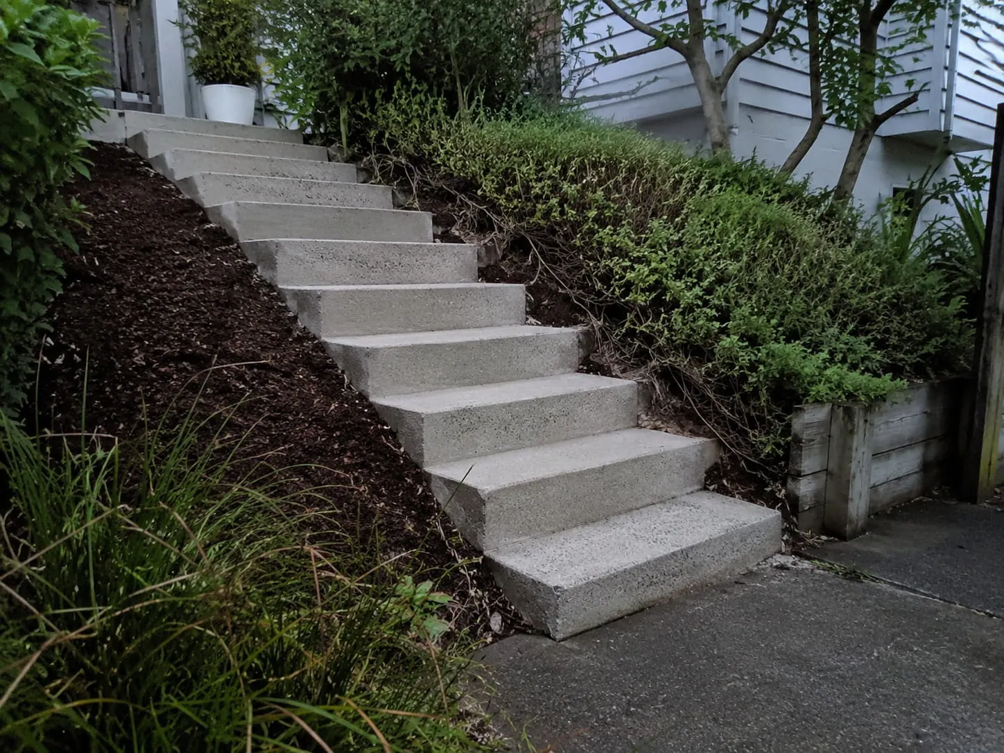 Concrete steps contractors forming a flight in Auckland