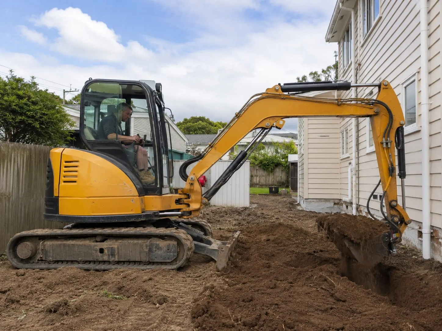 Digger hire near Auckland CBD with an experienced operator