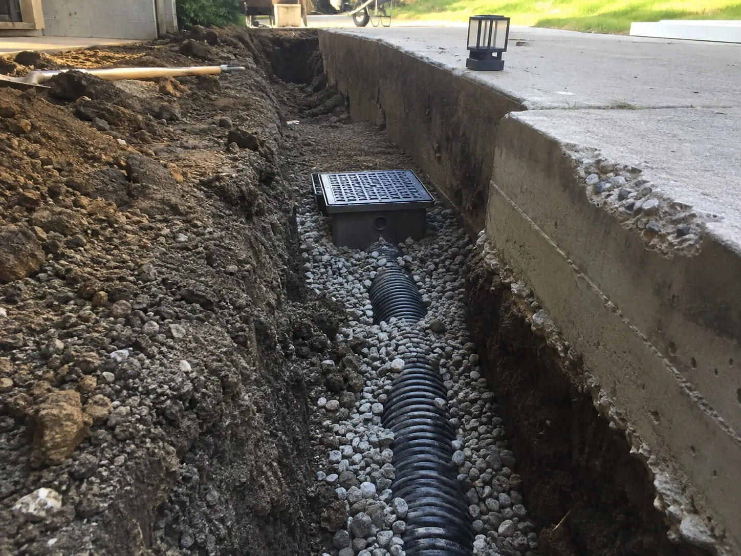 Subsoil drainage installation on an Auckland residential section